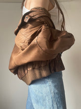 80's Brown Leather Bomber