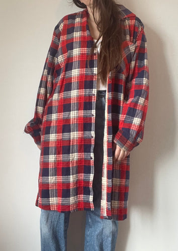 90's Plaid Flannel Button-Up