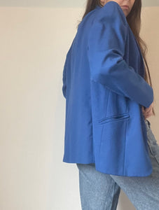 80's Royal Blue Wool Blazer