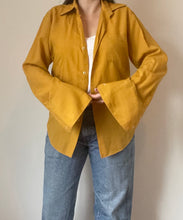70's Yellow Button-Up