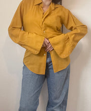 70's Yellow Button-Up