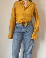70's Yellow Button-Up