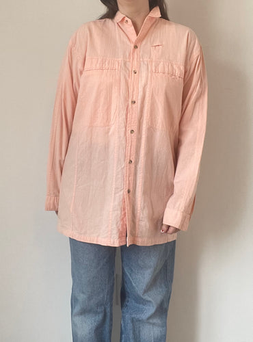 90's Pink Collared Button-Up