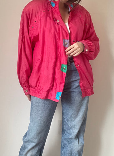 90's Hot Pink Windbreaker