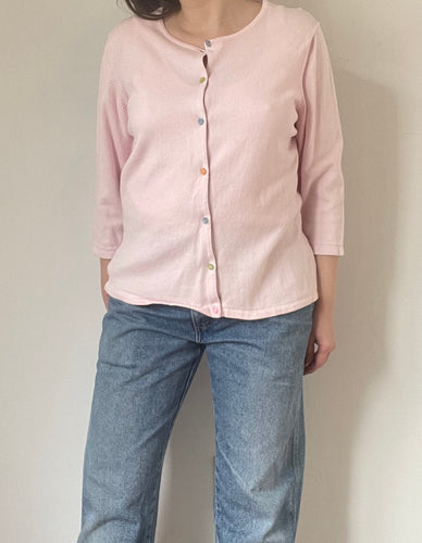 90's Pink Cotton Cardigan