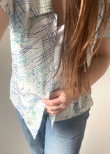 90's White Short Sleeve Blouse