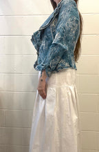 90's Blue Button-Up Blouse