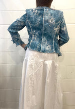 90's Blue Button-Up Blouse
