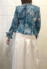 90's Blue Button-Up Blouse