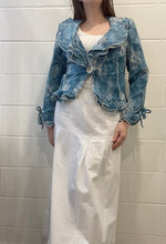 90's Blue Button-Up Blouse