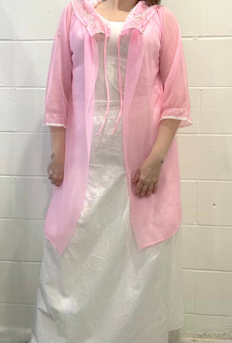 60's Pink Sheer Robe
