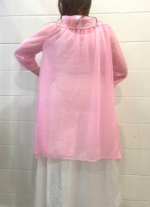 60's Pink Sheer Robe