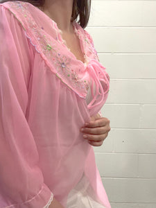 60's Pink Sheer Robe