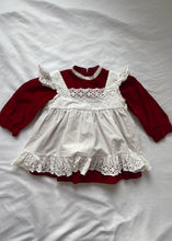 Children's 80's Red Velvet Dress