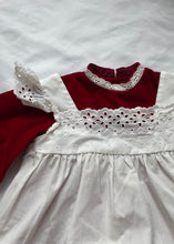 Children's 80's Red Velvet Dress