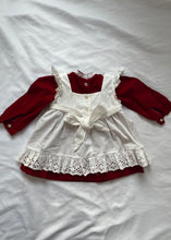 Children's 80's Red Velvet Dress