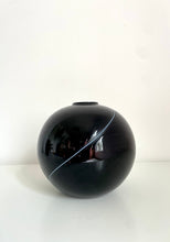 80's Black Ceramic Art Deco Vases