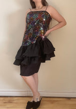 80's Drop Waist Sequin Cocktail Dress
