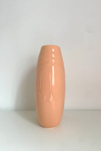 80's Pale Pink Art Deco Revival Vase