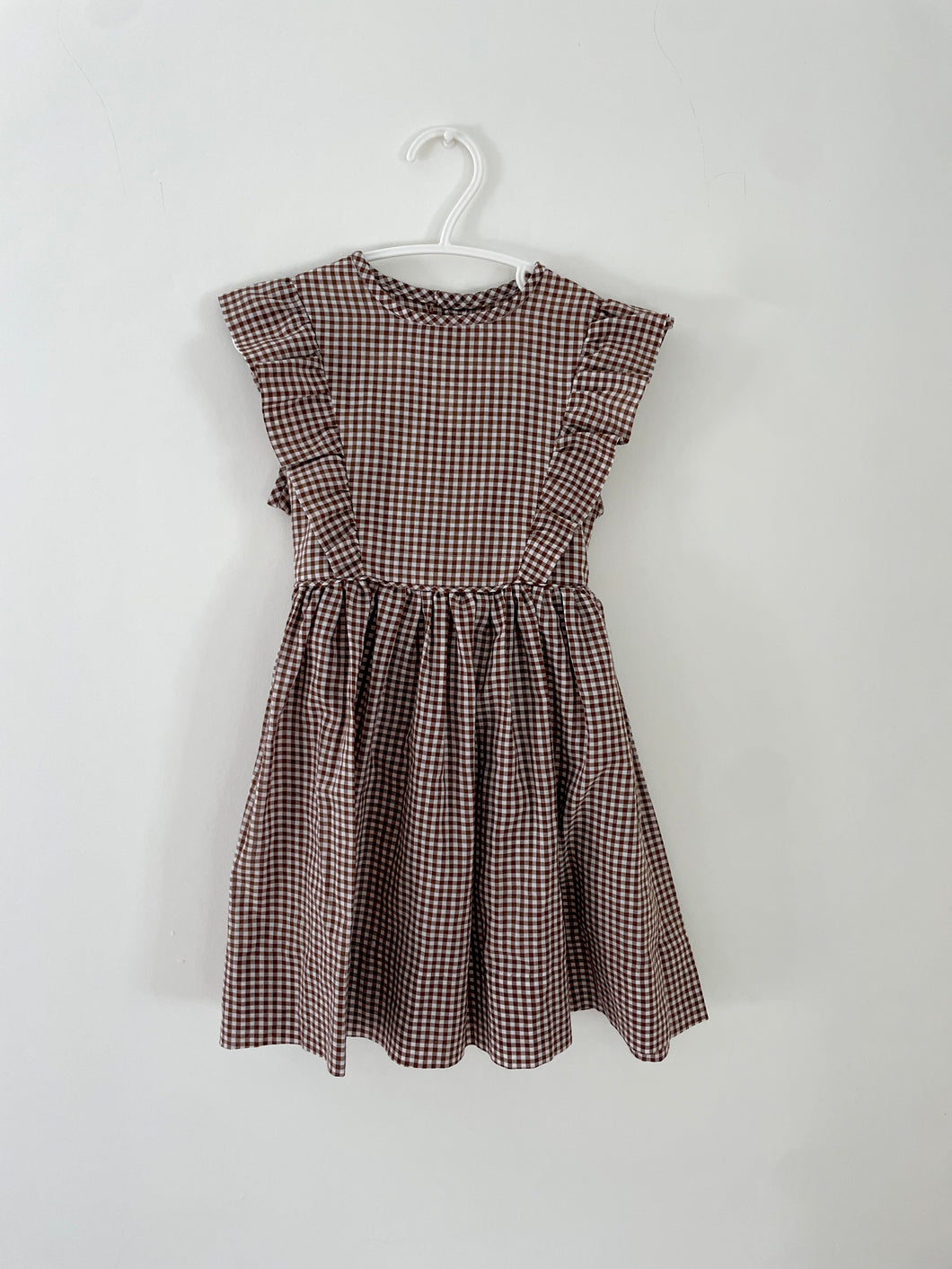 80's 4T Brown Gingham Sundress