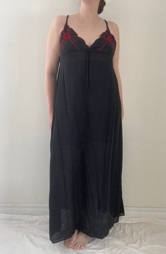 80's Black Sheer Negligée