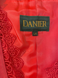90's Red Suede Vest and Skirt Set