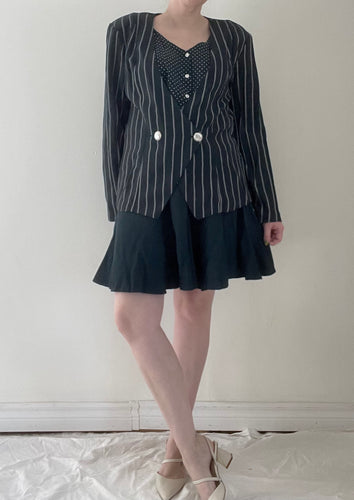 80's Teal Blazer Skirt Set