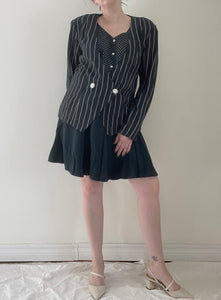 80's Teal Blazer Skirt Set