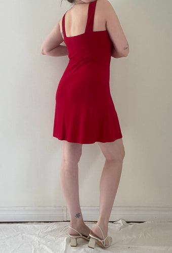 90's Red Sleeveless Dress