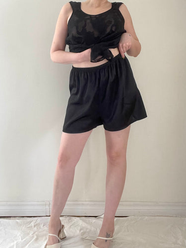 80's/90's Black Cami Short Set