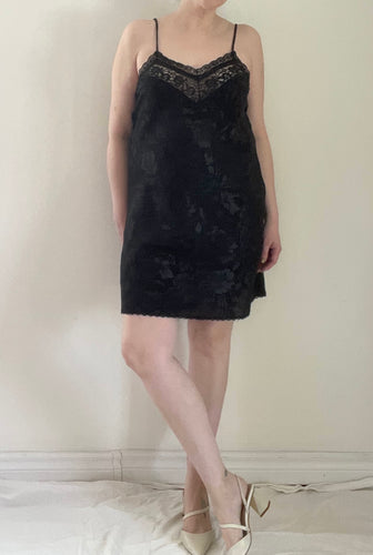 80's Black Negligee