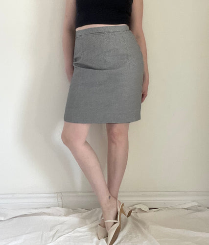 Houndstooth Pencil Skirt