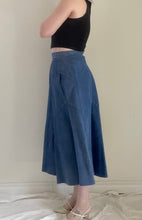 80's Blue Suede Skirt