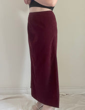 90's Burgundy Maxi Skirt