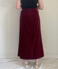 90's Burgundy Maxi Skirt