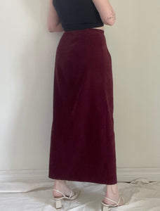 90's Burgundy Maxi Skirt