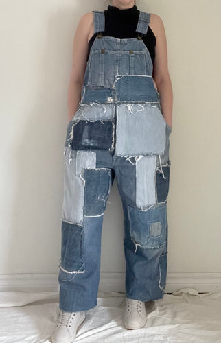 70's Denim Patchwork Overalls