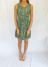 90s Green Floral Sun Dress