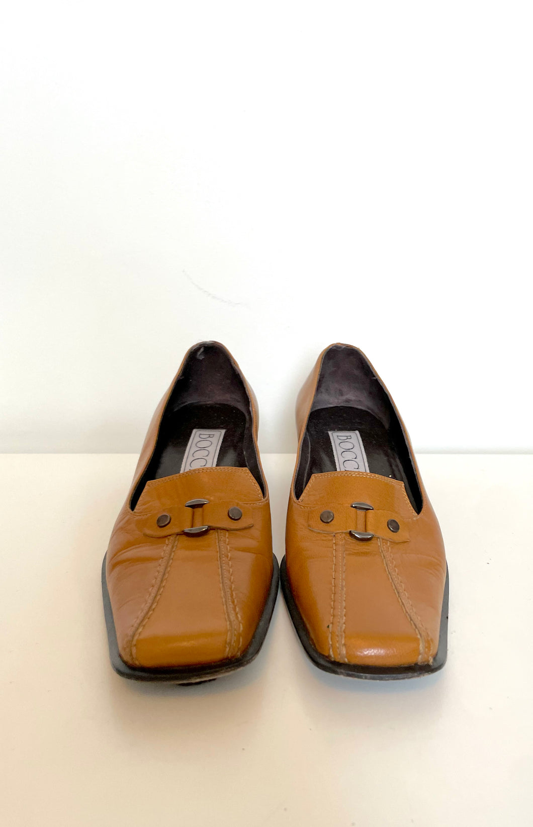 90's Tan Bocci Heeled Loafer