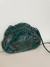80's Green Leather Crossbody Bag