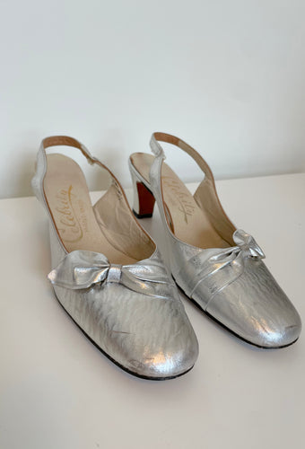 60's Metallic Slingback Heels