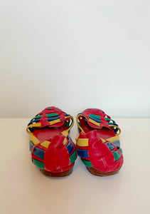 90's Leather Rainbow Flats