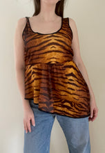 80's Tiger Print Asymmetrical Tank
