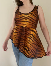 80's Tiger Print Asymmetrical Tank