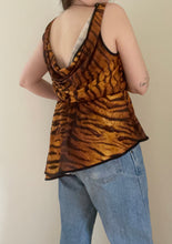 80's Tiger Print Asymmetrical Tank