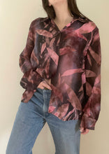 80's Purple Sheer Blouse