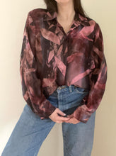 80's Purple Sheer Blouse
