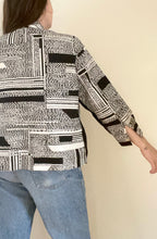 90's Black and White Blouse