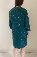 80's Turquoise Polka Dot Dress