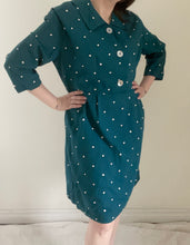 80's Turquoise Polka Dot Dress